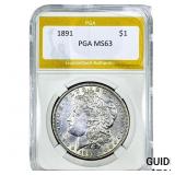 1891 Morgan Silver Dollar PGA MS63