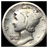 1921 Silver Mercury Dime NICELY CIRCULATED