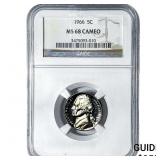 1966 Jefferson Nickel NGC MS68 Cameo