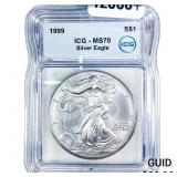 1999 Silver Eagle ICG MS70