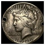 1921 Silver Peace Dollar CLOSELY UNCIRCULATED
