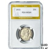 1915 Barber Quarter PGA MS64