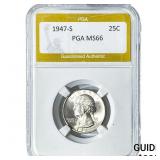 1947-S Washington Silver Quarter PGA MS66