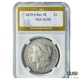 1879-S Rev 78 Morgan Silver Dollar PGA AU58