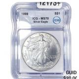 1999 Silver Eagle ICG MS70