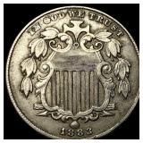 1883 Shield Nickel CLOSELY UNCIRCULATED