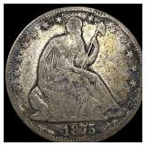 1875 Seated Liberty Half Dollar ABOUT UNCIRCULATED
