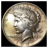 1921 Silver Peace Dollar NEARLY UNCIRCULATED