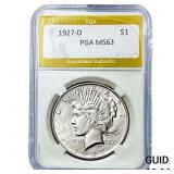 1927-D Silver Peace Dollar PGA MS63
