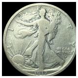 1917-S Silver Walking Liberty Half Dollar LIGHTLY