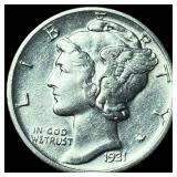 1931 Mercury Dime CHOICE AU