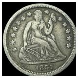 1857 Seated Liberty Dime NEARLY UNCIRCULATED
