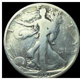1921-S Silver Walking Liberty Half Dollar LIGHTLY