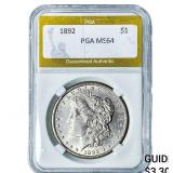 1892 Morgan Silver Dollar PGA MS64