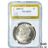 1882-CC Morgan Silver Dollar PGA MS64
