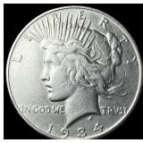 1934 Silver Peace Dollar CHOICE AU