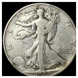 1928-S Silver Walking Liberty Half Dollar LIGHTLY