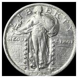1923-S Silver Standing Liberty Quarter CHOICE AU