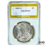 1885-O Morgan Silver Dollar PGA MS64