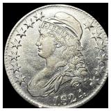 1824 Capped Bust Half Dollar CHOICE AU