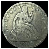 1858 Seated Liberty Half Dollar LIGHTLY CIRCULATED