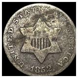 1852 Silver Three-Cent Piece ABOUT UNCIRCULATED