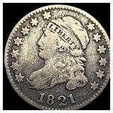 1821 Capped Bust Silver Dime NEARLY UNCIRCULATED
