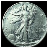 1938-D Silver Walking Liberty Half Dollar UNCIRCUL