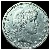 1902 Barber Silver Quarter UNCIRCULATED