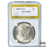 1900-O/CC Morgan Silver Dollar PGA MS64