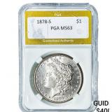 1878-S Morgan Silver Dollar PGA MS63