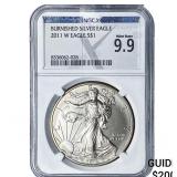 2011-W Silver Eagle NGC MS 9.9 Burnished