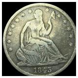 1843 Silver Half Dollar (Seated Liberty) CLOSELY U