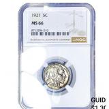 1927 Buffalo Nickel NGC MS66