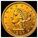 1907 Liberty Head Gold Quarter Eagle $2.50 UNCIRCU