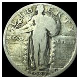 1927-S Silver Standing Liberty Quarter LIGHTLY CIR