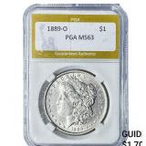 1889-O Morgan Silver Dollar PGA MS63