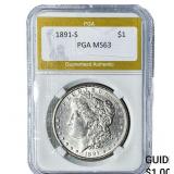 1891-S Morgan Silver Dollar PGA MS63