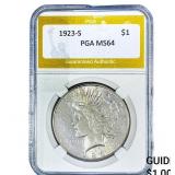 1923-S Morgan Silver Dollar PGA MS64