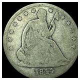 1844 Silver Half Dollar (Seated Liberty) NICELY CI