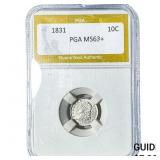 1831 Capped Bust Dime PGA MS63+