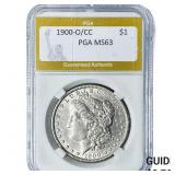 1900-O/CC Morgan Silver Dollar PGA MS63