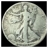 1921-S Silver Walking Liberty Half Dollar LIGHTLY