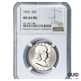 1955 Franklin Half Dollar NGC FBL