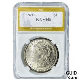1921-S Morgan Silver Dollar PGA MS63