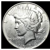 1934 Peace Silver Dollar CLOSELY UNCIRCULATED