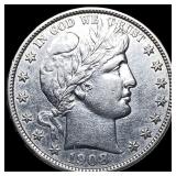 1908-D Silver Barber Half Dollar CHOICE AU