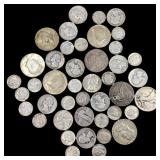 [43]1858-1967 U.S. Silver Coin Lot 10C, 25C, & 50C
