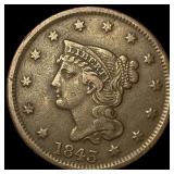 1843 Braided Hair Large Cent CLOSELY UNCIRCULATED