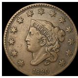 1830 Coronet Head Large Cent NEARLY UNCIRCULATED